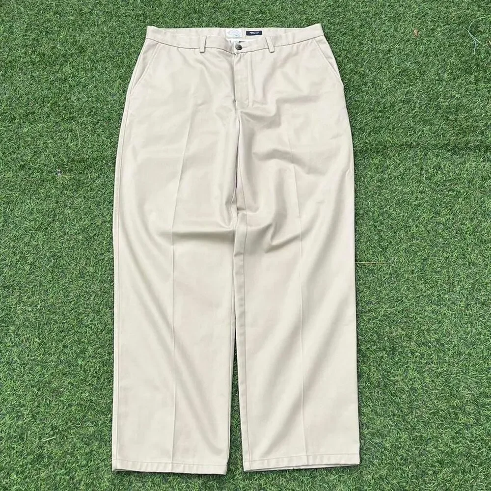 St-john-s-bay Men's Cream and Tan Trousers